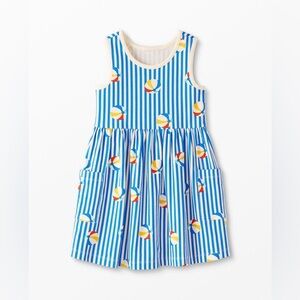 Hanna Andersson Sleeveless Beach Ball Print Pocket Dress size 8